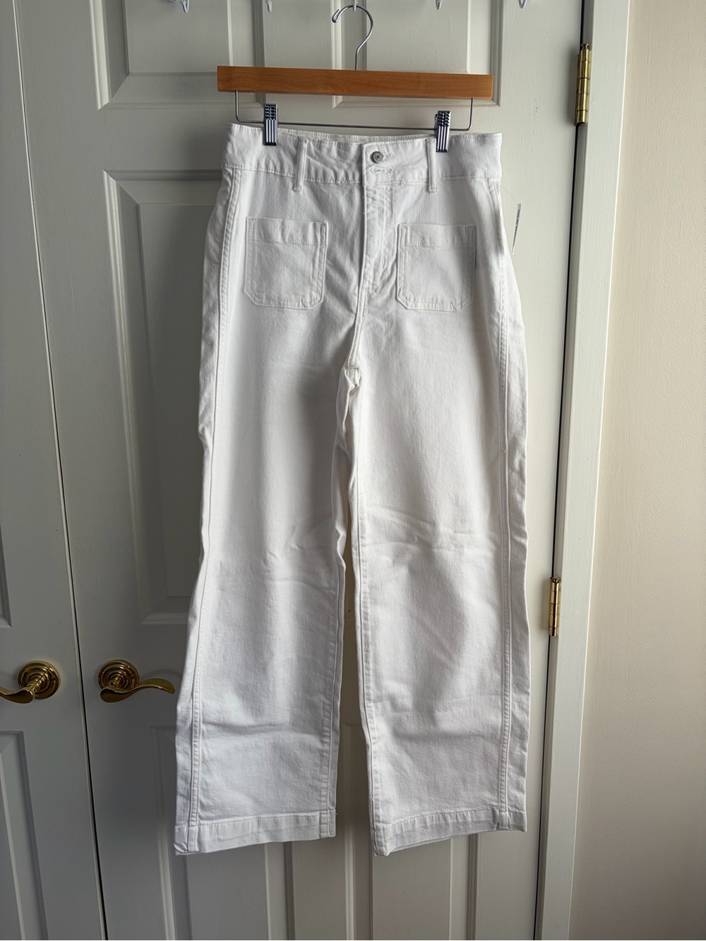 Old Navy White Sky-Hi Wide Leg Jeans
